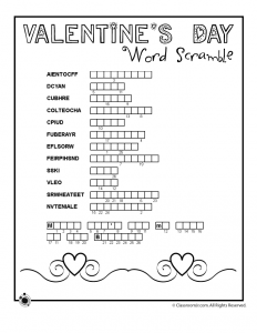 Valentines day word worksheets woo jr kids activities childrens publishing