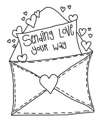 Cretive hands envelope valentine doodle valentines art digital stamps