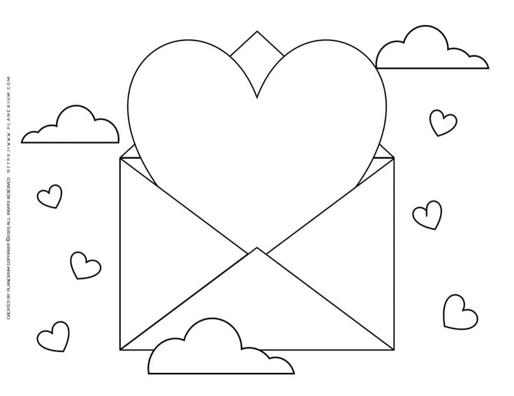 Valentines day heart love letter coloring page planerium valentines day coloring page valentines day coloring mothers day coloring cards