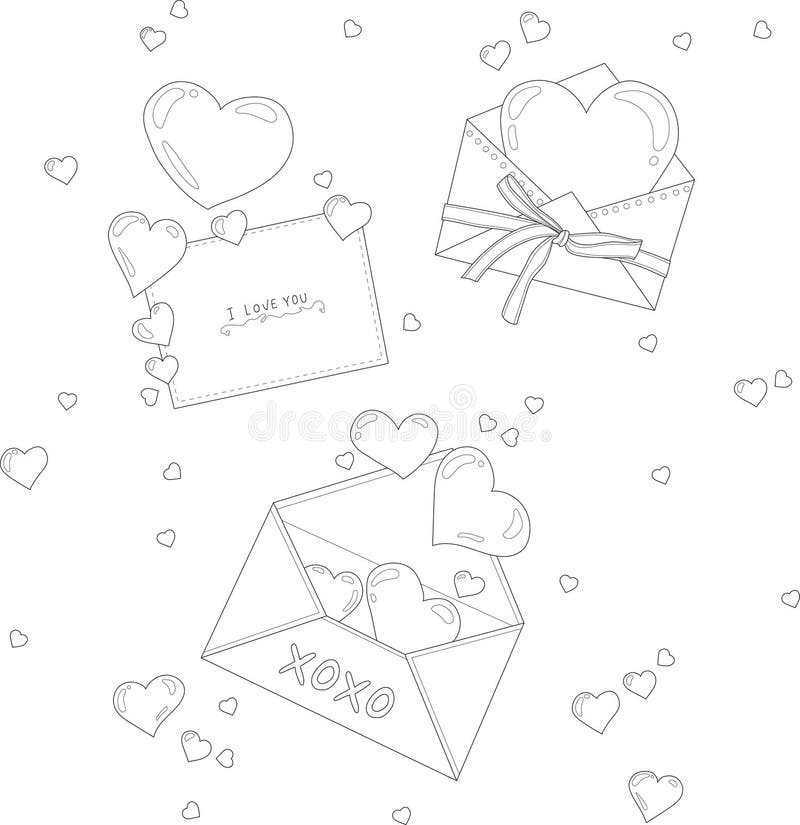 Cartoon coloring envelope stock illustrations â cartoon coloring envelope stock illustrations vectors clipart