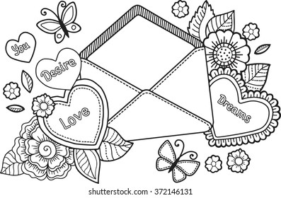 Valentines day colouring page images stock photos d objects vectors