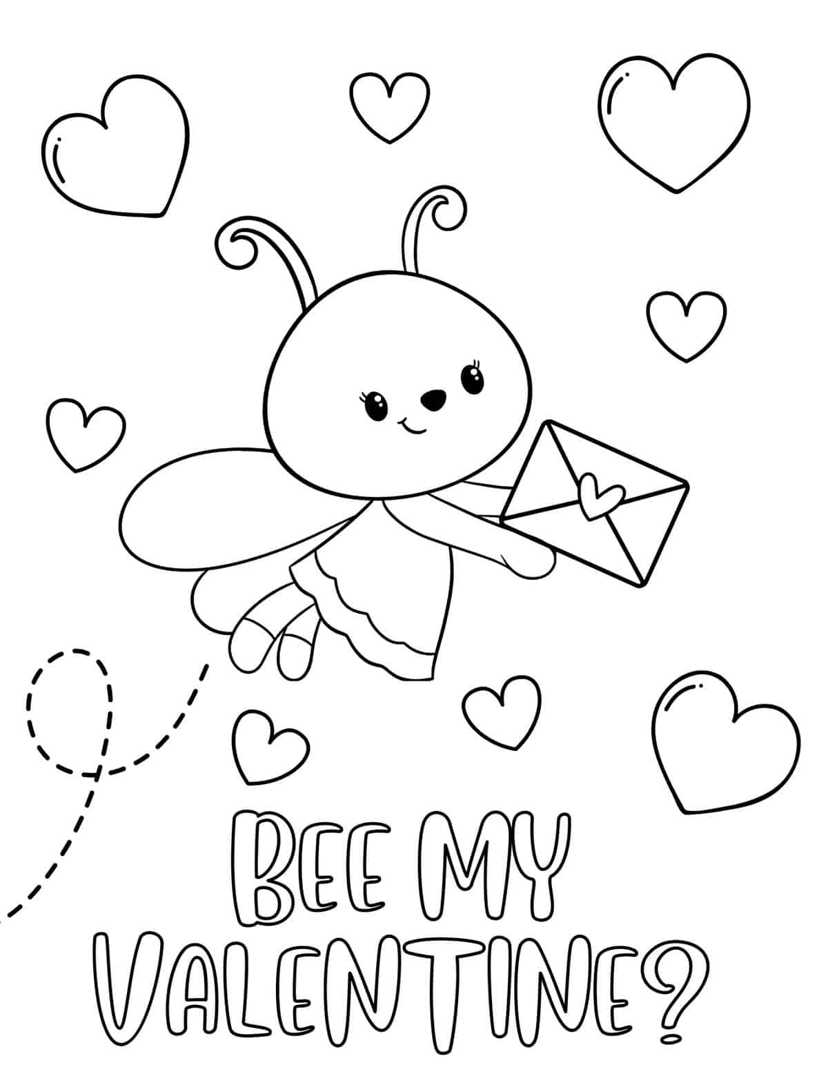 Free valentine coloring pages for kids