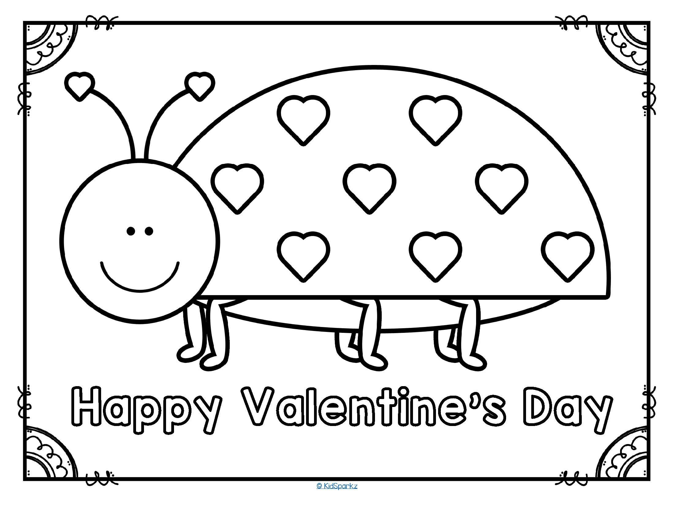Free happy valentines day love bug printable poster freeprintable freedownloaâ kindergarten valentines valentines day coloring page valentine coloring pages