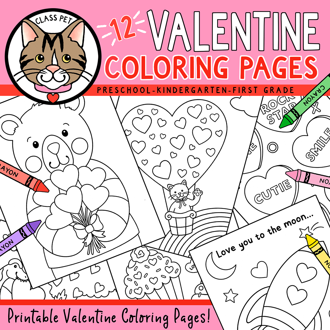 Valentines day coloring pages made by teachers