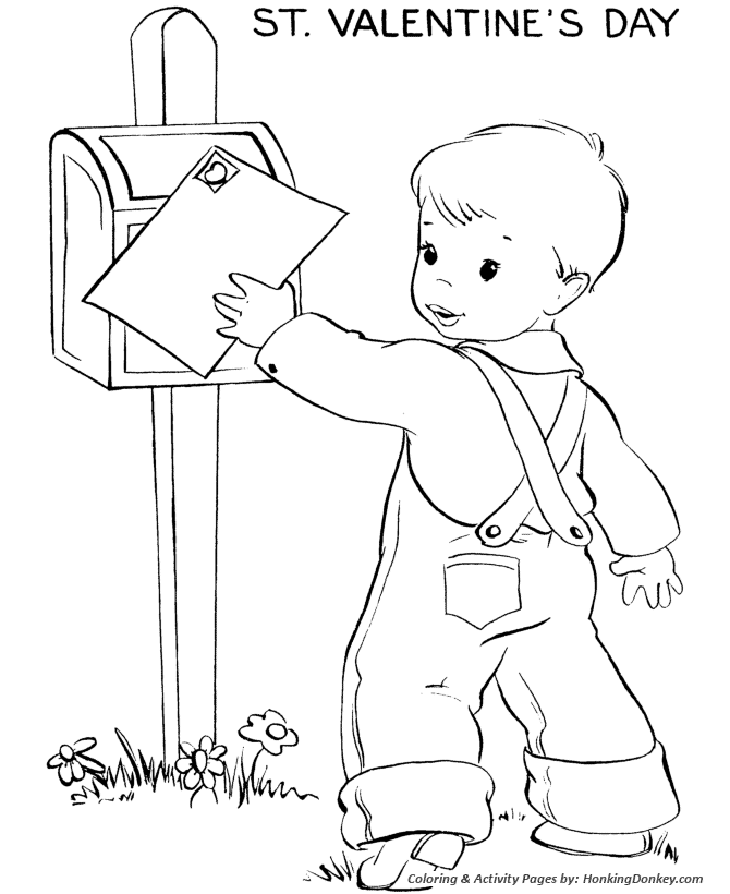 Valentines day cards coloring pages