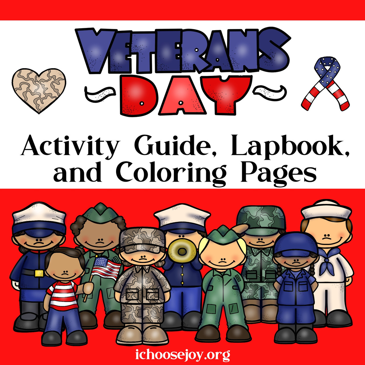 Veterans day activity guide lapbook and coloring pages