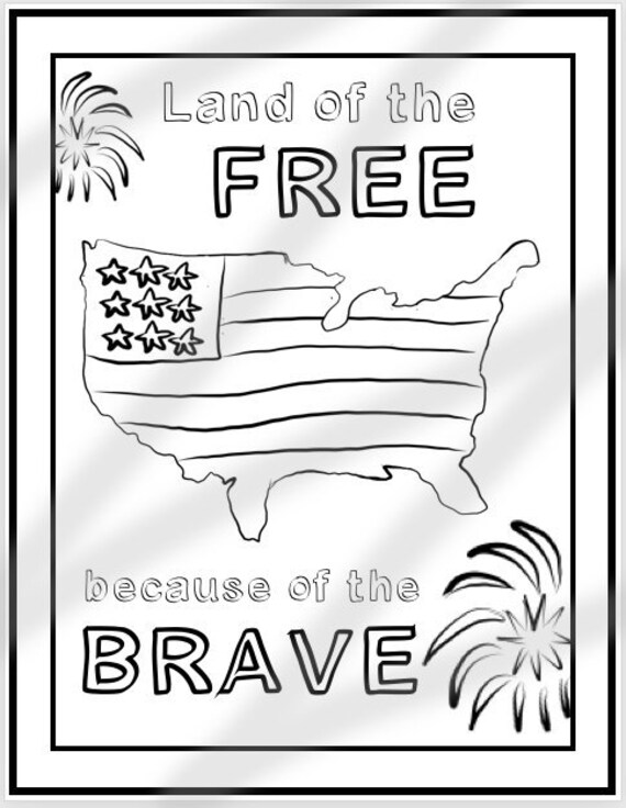 Fourth of july coloring page thank you for your service veteran gift printable pdf instant download july th coloring page army