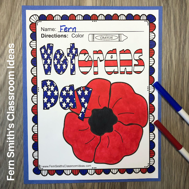 Updated veterans day coloring pages for your classroom