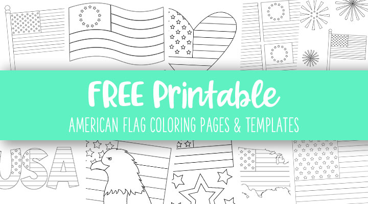American flag coloring pages templates