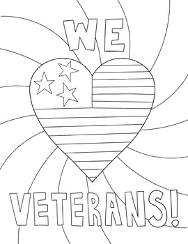 Veterans day usa th of july coloring page by elementary art with sarah
