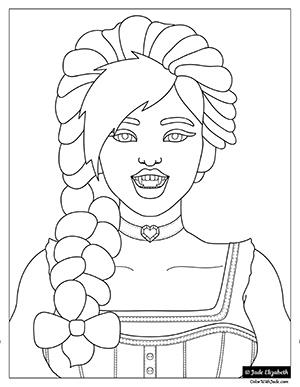 Vampire amy coloring page