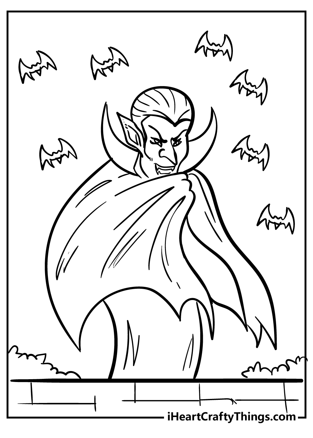 Vampire coloring pages free printables