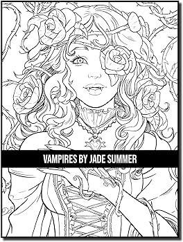 Vampires an adult coloring book with sexy vampire women dark fantasy romance and haunting gothic scenes for relaxation summer jade books