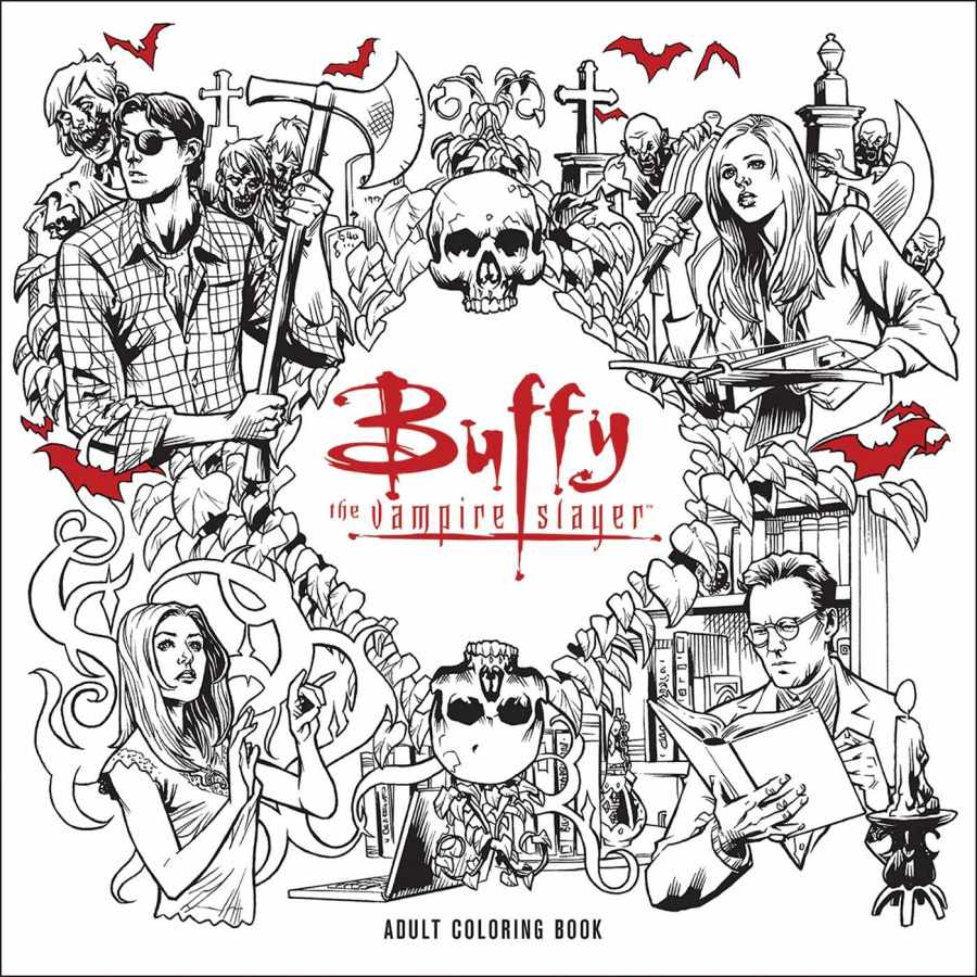 Buffy the vampire slayer gets adult coloring book
