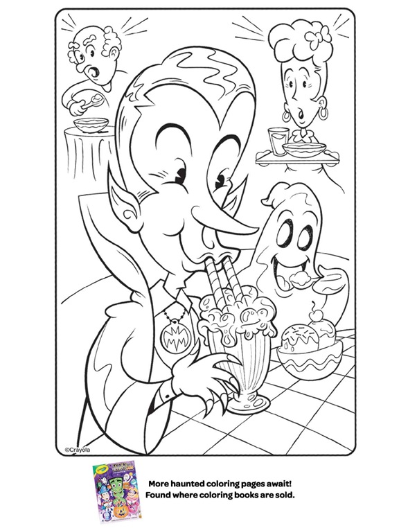 Halloween vampire coloring page coloring page