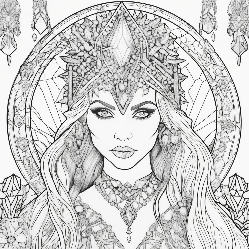 Beautiful vampire of the dark coloring page with bold lines