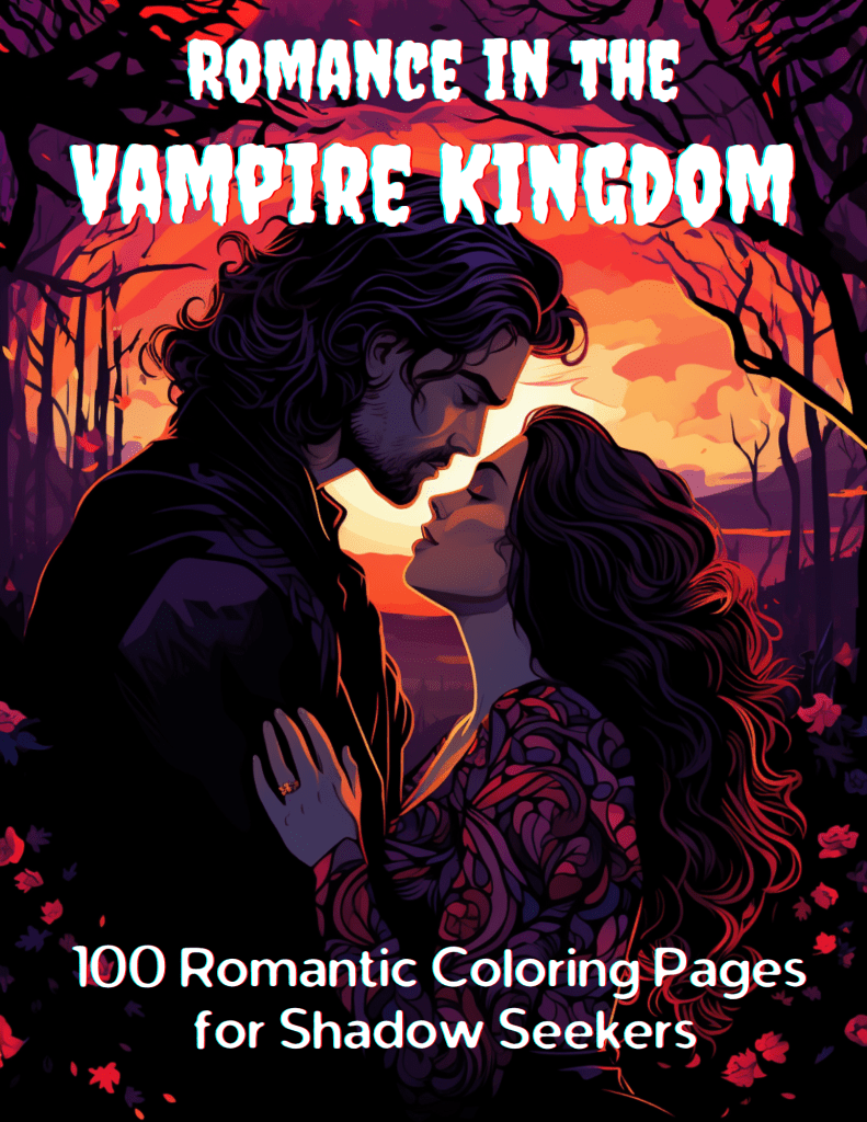 Romance in the vampire kingdom unveiling romantic coloring pages for the ultimate shadow seeker