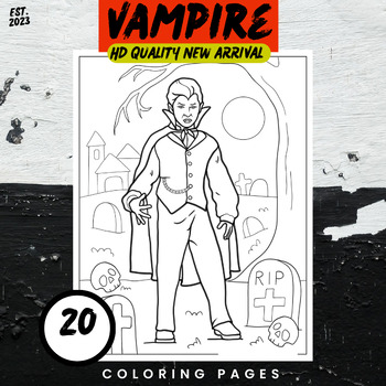 Vampire coloring pages explore the dark and mysterious world of vampires