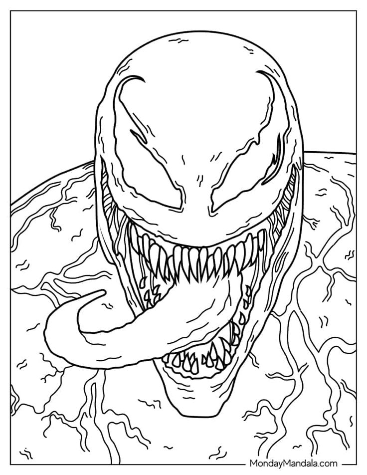 Venom coloring pages free pdf printables avengers coloring pages coloring pages spiderman coloring