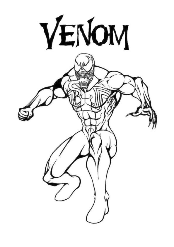 Free printable venom coloring pages