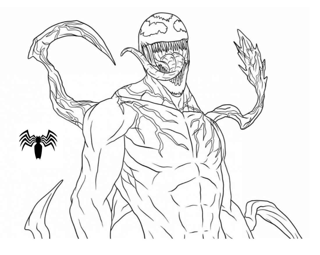 Venom carnage coloring page