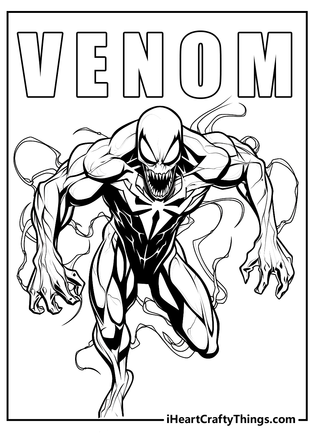 Printable venom coloring pages updated