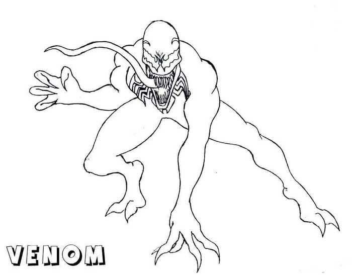 Venom coloring pages printable pdf