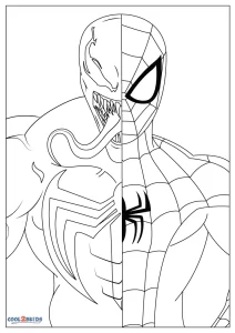 Free printable venom coloring pages for kids