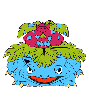 Venusaur coloring pages for kids to color and print