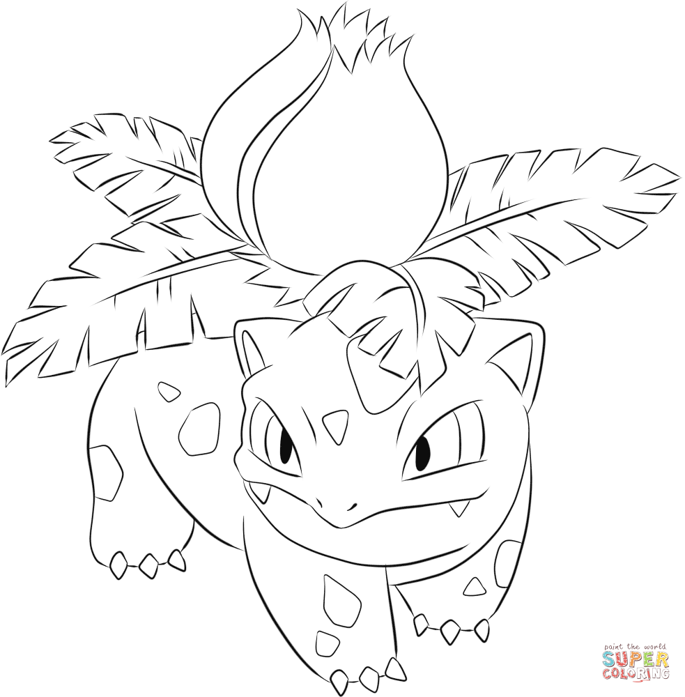 Ivysaur coloring page free printable coloring pages