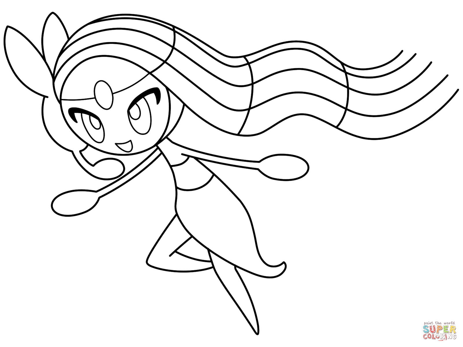 Meloetta coloring page free printable coloring pages