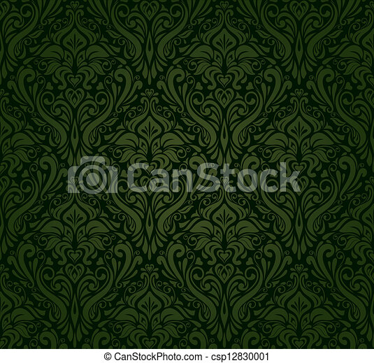 Dark green vintage wallpaper canstock