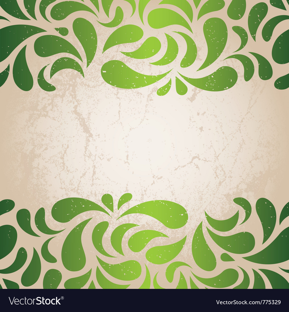 Green vintage wallpaper royalty free vector image