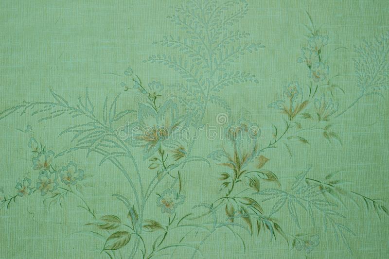 Vintage green wallpaper with vignette victorian pattern stock illustration