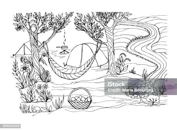 Coloring page the fairy stock illustration
