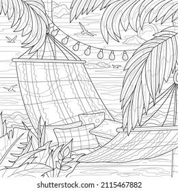 Tropical coloring page images stock photos d objects vectors