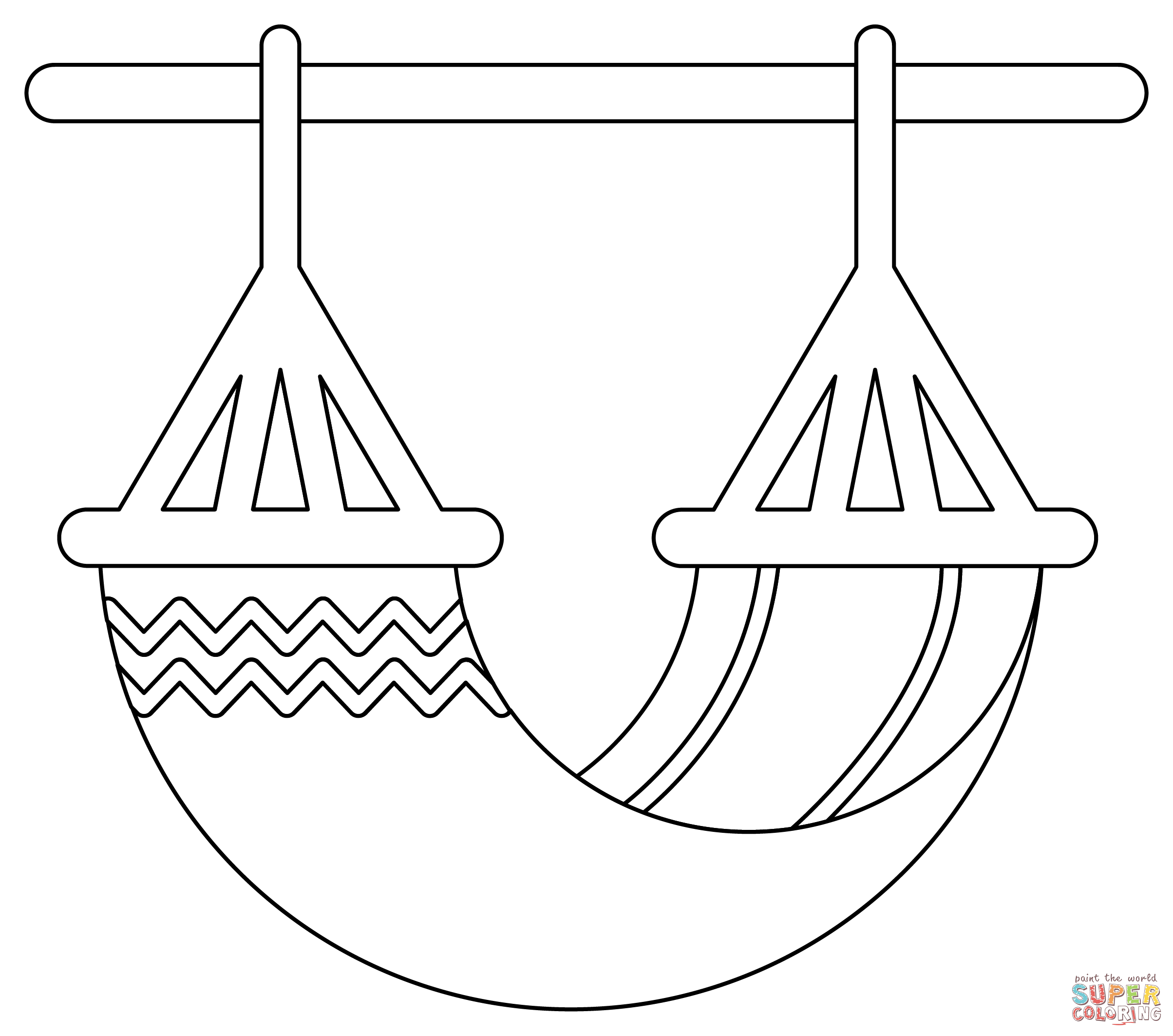 Hammock coloring page free printable coloring pages