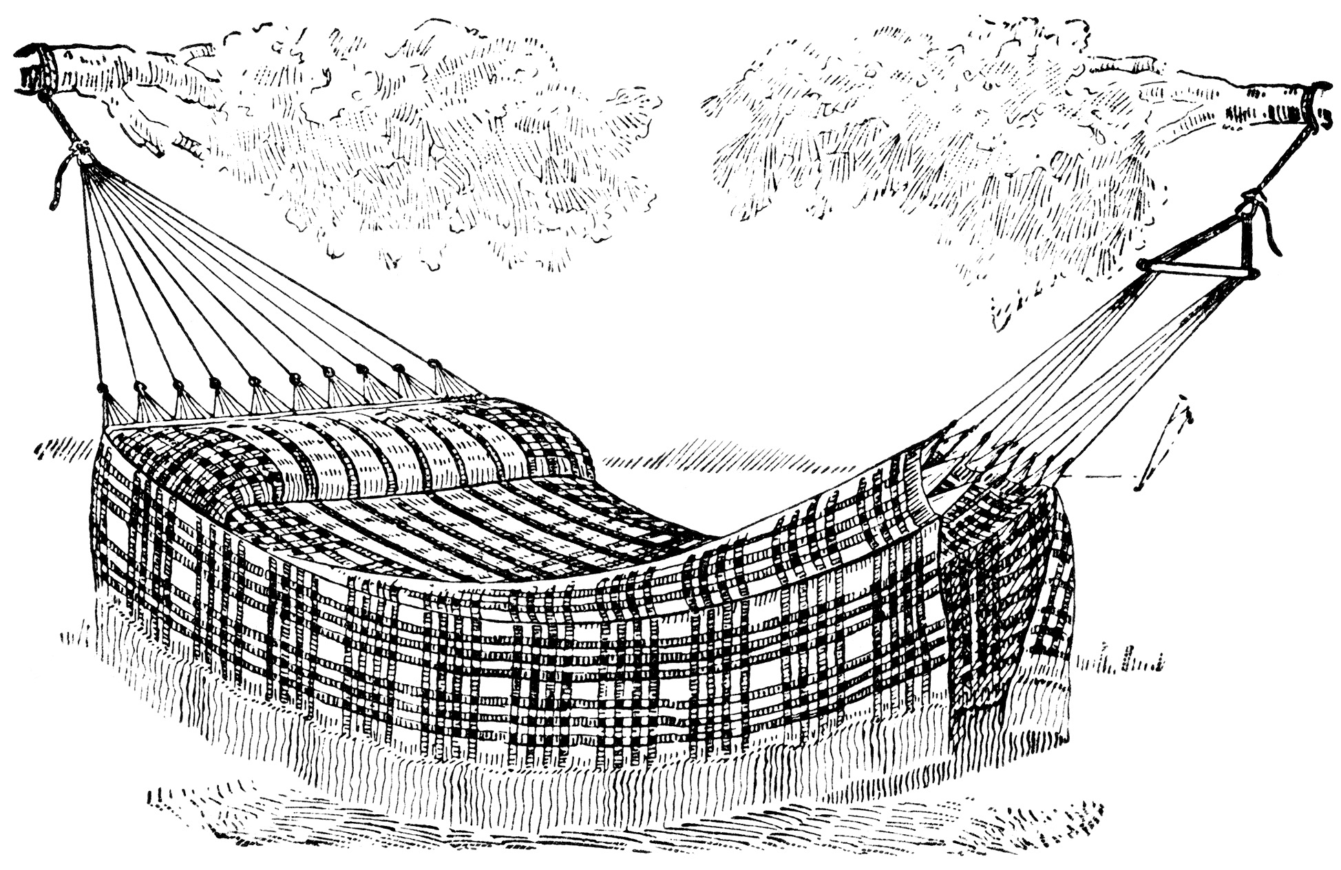 Vintage hammock clip art