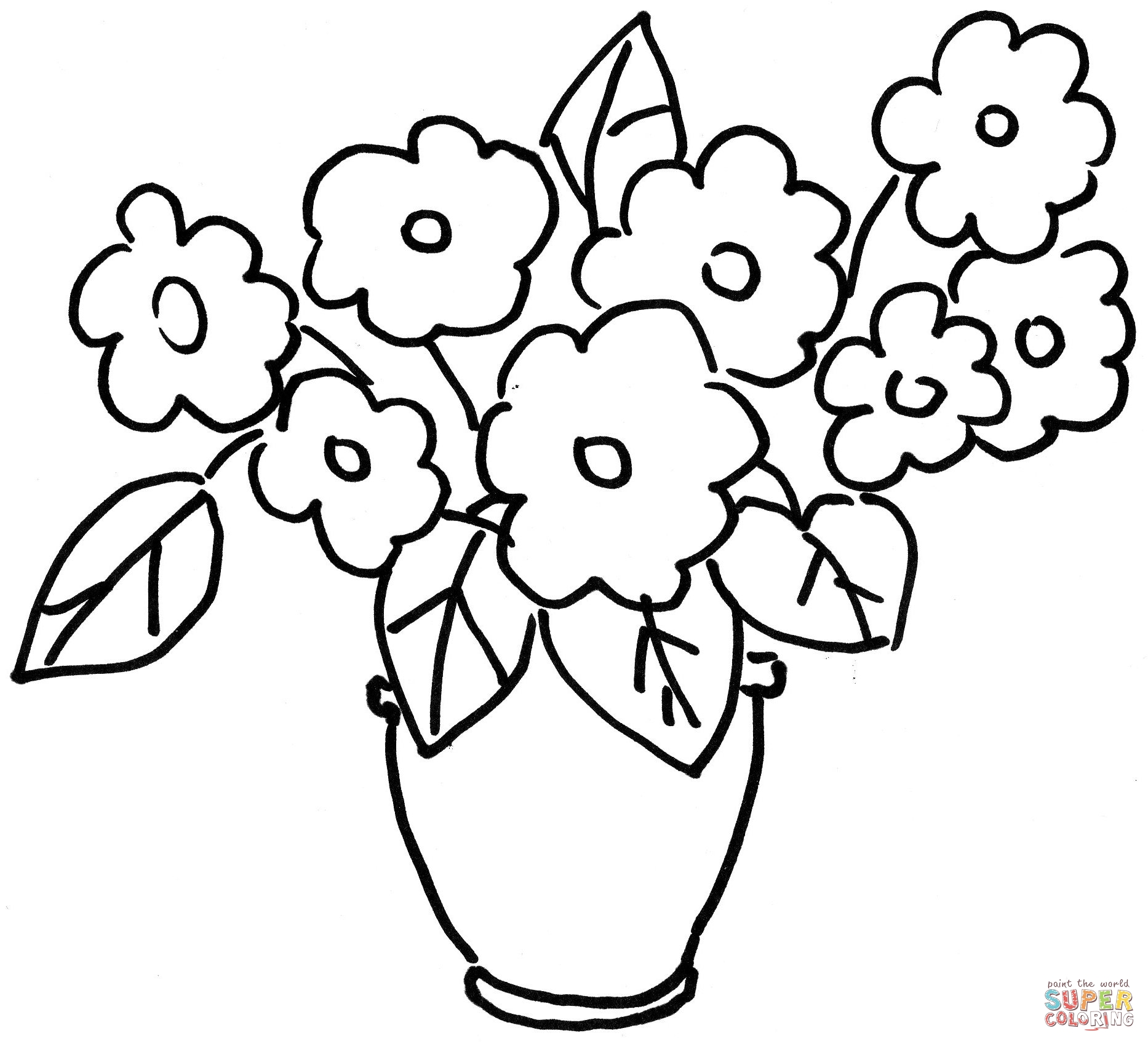 Pansy violets flower coloring page free printable coloring pages