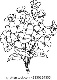 Simple flower coloring pages coloring pages stockvektor royaltyfri