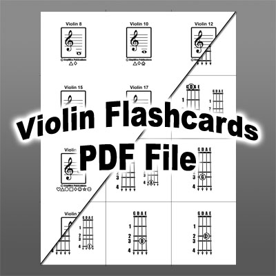 Violin printable pdf flashcards