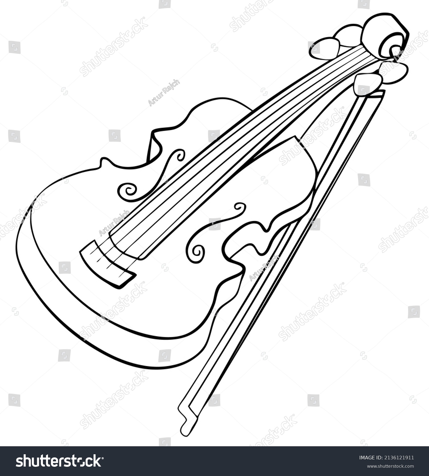 Violin coloring page images stock photos d objects vectors