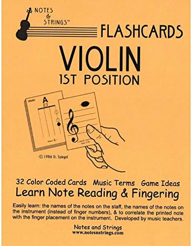 Notes strings violin st position x regular size flashcards toys games