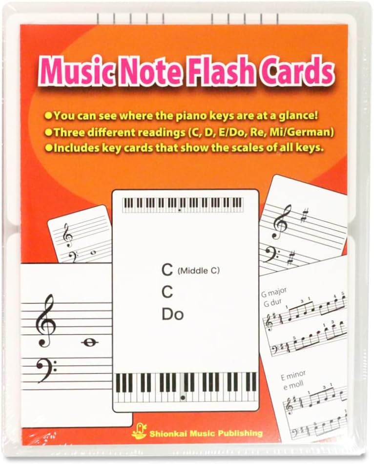 Music note flash cards ï note cards key cardsï toys games