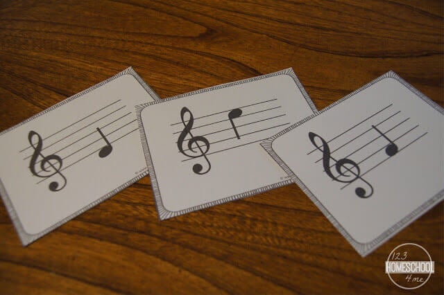 Free free printable music note flashcards for kids