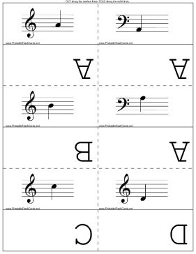 Music flash cards reading music music flashcards learning music notes