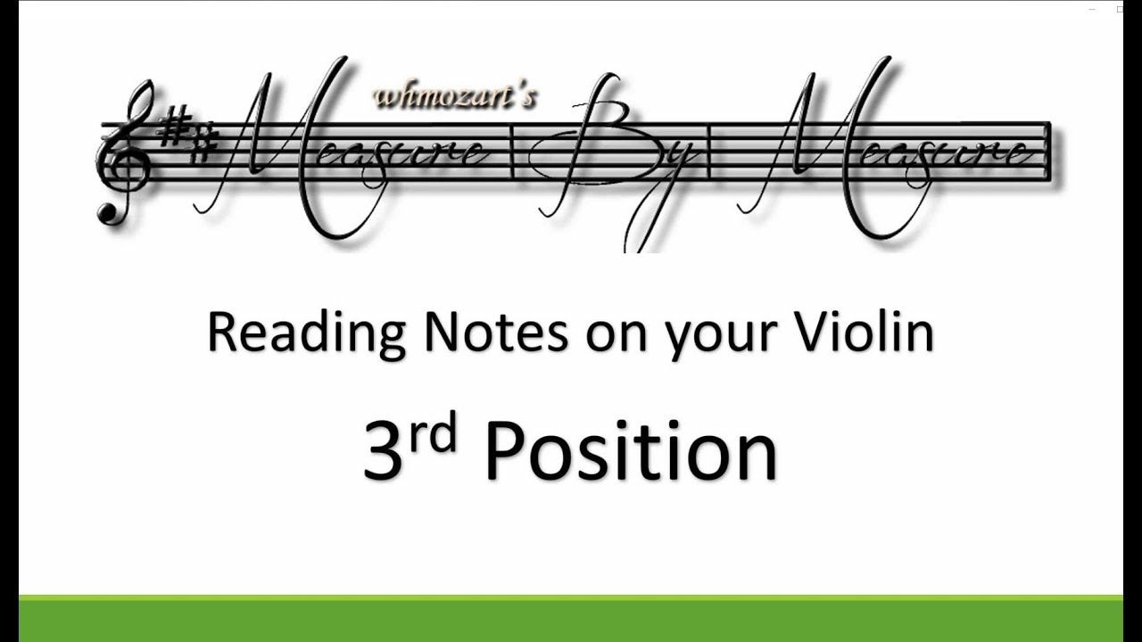 Notes on violin rd position