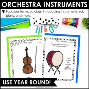 Classroom percussion instruments music coloring pages and worksheets for elementary music