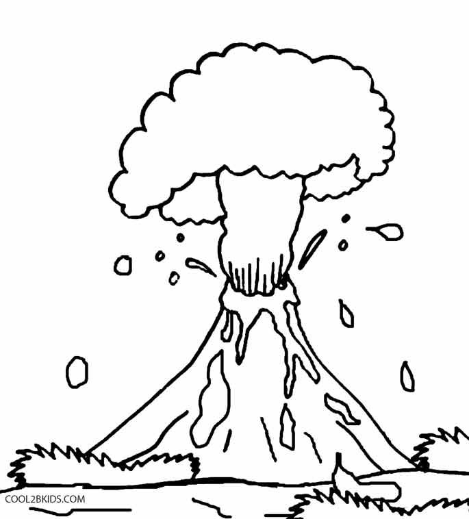 Printable volcano coloring pages for kids coolbkids preschool coloring pages coloring pages coloring pages for kids