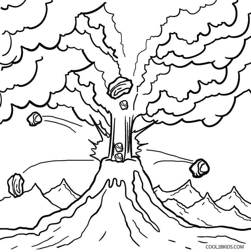 Printable volcano coloring pages for kids coolbkids coloring pages coloring pages nature coloring pages for kids